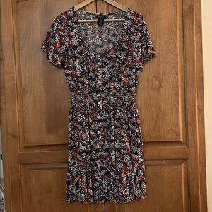 {Wrangler} Floral Western Smocked Dress